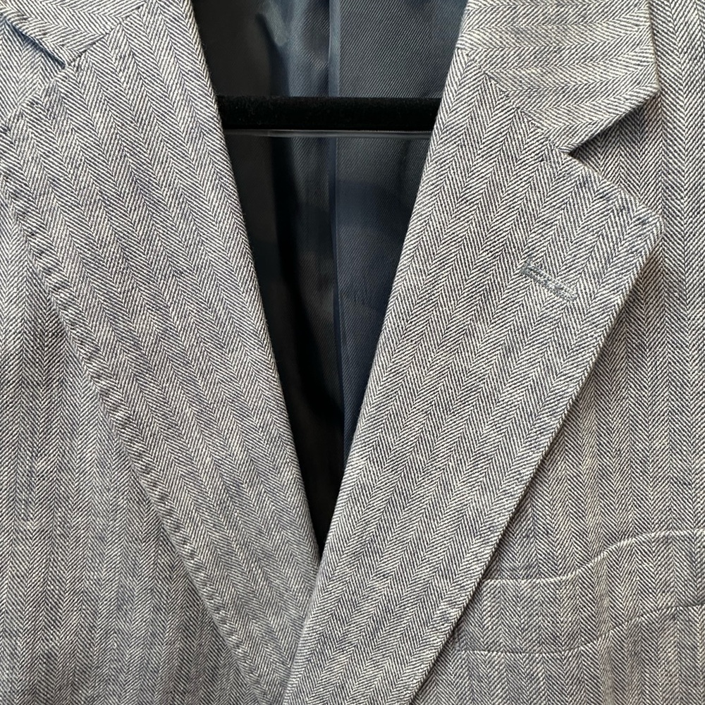 Stafford Classic Fit Linen Cotton Sport Coat Light Blue Men’s 48R - Picture 7 of 8